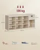 A product image showing a shoe rack with dimensions and different shoe examples at the bottom. Náhled obrázku produktu