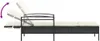 Sonnenliege mit Auflage Schwarz 63x200x81 cm Poly Rattan Produktbild-Vorschau 8