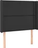 vidaXL LED Kopfteil Schwarz 103x16x118/128 cm Kunstleder Produktbild-Vorschau 3