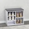 Schuhschrank mit Sitzkissen, weiß, klein Produktbild-Vorschau 5