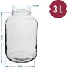 4x 3L Vorratsgläser Gurkenglas Einmachglas Glasballon Produktbild-Vorschau 3