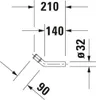 Duravit Duravit Ablaufbogen m Doppelmuffe chr Produktbild-Vorschau 4