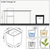 LECHUZA Pot de fleurs CUBE Cottage 50 Granit | Pot de Voir les images du produit 21