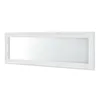 A long, rectangular mirror with a white, ornate frame, displayed against a white background. Voir les images du produit