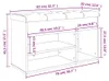 vidaXL Estantería para zapatos Sonoma, roble, 82 x 32 x Vista previa de la imagen del producto 7