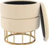 Hocker Zero 500 Elfenbein / Gold Produktbild-Vorschau 2