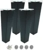Beine aus Buchenholz, 18 cm – Trapezform, schwarz lackiert, Produktbild-Vorschau 1