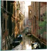 Bilder auf glas - Venedig Brücke Wasser Haus - 50x50cm - Produktbild-Vorschau 1