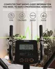 Close-up of an elliptical trainer's console with overlaid graphics and text. Podgląd zdjęcia produktu