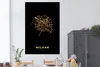 MuchoWow® Poster Mailand - Karte - Gold - Schwarz 120x180 Produktbild-Vorschau 2