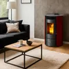 Stufa a pellet Azora 11,6 kW Bordeaux Sannover Anteprima dell’immagine prodotto 6