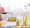 Láhev na olej (velká + střední), skleněná láhev, olivový Náhled obrázku produktu 2