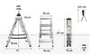 Drabest | échelle en aluminium, double-face, 4 marches, 125 Voir les images du produit 2