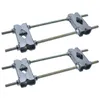Two identical metal clamps with threaded rods, presented on a white background. Voir les images du produit