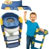Kinder WC Aufsatz mit Treppe blau klappbar rutschfeste Produktbild-Vorschau 1