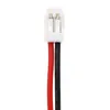 A close-up of a white connector with two wires, one red and one black, extending downwards. Náhľad obrázku produktu