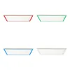 Four different colored LED panel lights are displayed against a white background. Produktbild-Vorschau