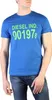 Stylisches Herren Kurzarm-T-Shirt in Blau mit Print & Produktbild-Vorschau 3