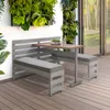 Ocelový balkonový set Sunjoy LAGOS - 126 cm x 157 cm, šedý Náhled obrázku produktu 2