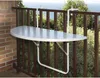 Balkonhängetisch 100 x 50 cm weiß Gestell aus Stahl in Produktbild-Vorschau 4
