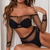 Set intimo - Set a rete - Top e slip da donna - Sensuale Anteprima dell’immagine prodotto 4