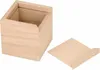 Set von 6 quadratischen Tortenkästen in Holz - 6 x 6 x 6 cm Produktbild-Vorschau 1