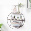 FATIVO Étagère Murale en Bois – Étagère Ronde à 3 Niveaux Voir les images du produit 1