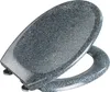 A toilet seat with a speckled granite-like pattern. Produktbild-Vorschau