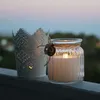 12 x Windlichter aus Glas geriffelt H 9 cm -  Produktbild-Vorschau 7