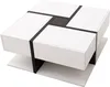 A modern, white and black coffee table with a geometric design. Produktbild-Vorschau