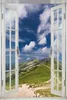 Wallario Poster mit Fenster-Illusion: Alpenluft, Größe: 61 Produktbild-Vorschau 1