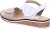 Rieker Damen Keil-Sandaletten Weiß/Beige Voir les images du produit 49
