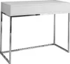 A white desk with a chrome frame is shown against a white background. Podgląd zdjęcia produktu