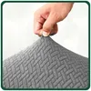 Stretch Sitzbezug für Stühle - 40 x 40 cm - Grauer Jacquard Produktbild-Vorschau 3
