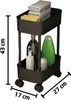 Badorganizer mit Rollen 43×27×17 cm – stapelbare Produktbild-Vorschau 1