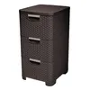 Komoda s 3 zásuvkami 3x14l RATTAN Style - hnedá Náhľad obrázku produktu 2