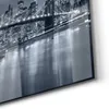 DEQORI Glasbild Echtglas 60x30 cm 'Vollmond über New York' Produktbild-Vorschau 5