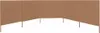 vidaXL 5-teiliges Windschutzgewebe 600 x 160 cm Taupe Produktbild-Vorschau 2