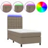 Boxspringbett mit Matratze & LED Taupe 90x200 cm Stoff Produktbild-Vorschau 1