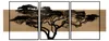 Wandpaneel, 3-delig, ijzer en MDF, 204x80x2 cm, zwart, Productafbeelding-voorbeeld 1