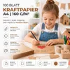 100x kraftový papír DIN A4 hnědý z přírodního kartonu Náhled obrázku produktu 4