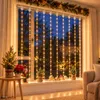 LED Lichtervorhang 3x2m Warmweiß USB Lichterkette Vorhang Produktbild-Vorschau 2