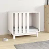 vidaXL Dog House White 70x50x62 cm Masivní borovicové dřevo Náhled obrázku produktu 2