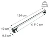 Relaxdays Dachträger, offene Reling, 124 cm, Spannweite 110 Produktbild-Vorschau 4