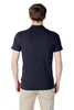Herren Kurzarm-Poloshirt Blau mit Stickerei und Knopfleiste Produktbild-Vorschau 4