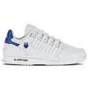 A side view of a white K-Swiss sneaker with blue accents. Produktbild-Vorschau