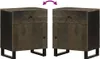 vidaXL Nachttisch Schwarz 50x33x60 cm Massivholz Mango Produktbild-Vorschau 5