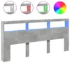 LED-Kopfteil mit Ablage Betongrau 220x17x102 cm Produktbild-Vorschau 1