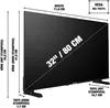 A diagram showing the dimensions of a television screen. Produktbild-Vorschau