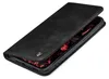 A black flip case for a smartphone is shown from a diagonal angle. Produktbild-Vorschau